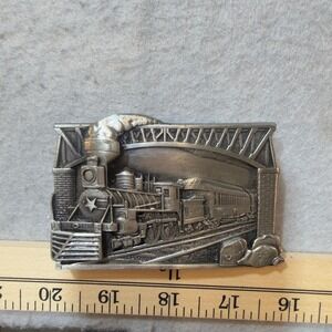 1983 Bergamot Brass Works Vintage Train Railroad‎ Belt Buckle Made in USA